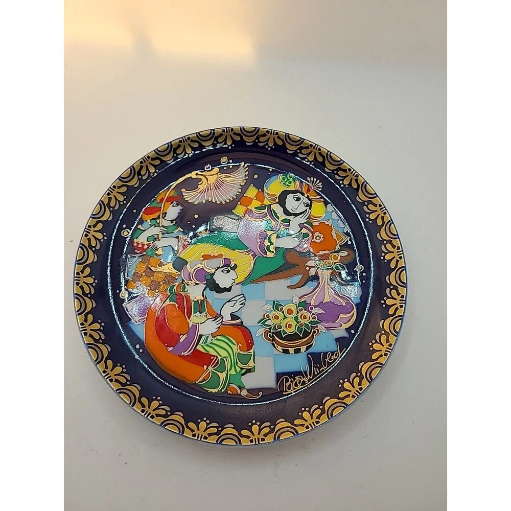 ROSENTHAL GERMANY SIGNED BJORN WIINBLAD WALL PLATE 6" - Picture 2 of 6
